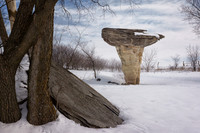 Mushroom Rock and Snow, Image 1
