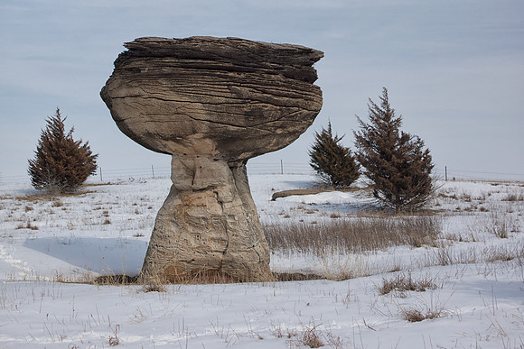 Mushroom Rock and Snow, Image 2