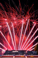 Grand Finale Fireworks Over A.T.&S.F. Steam Locomotive 3768