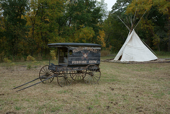 Medicine Show Wagon and Tepee